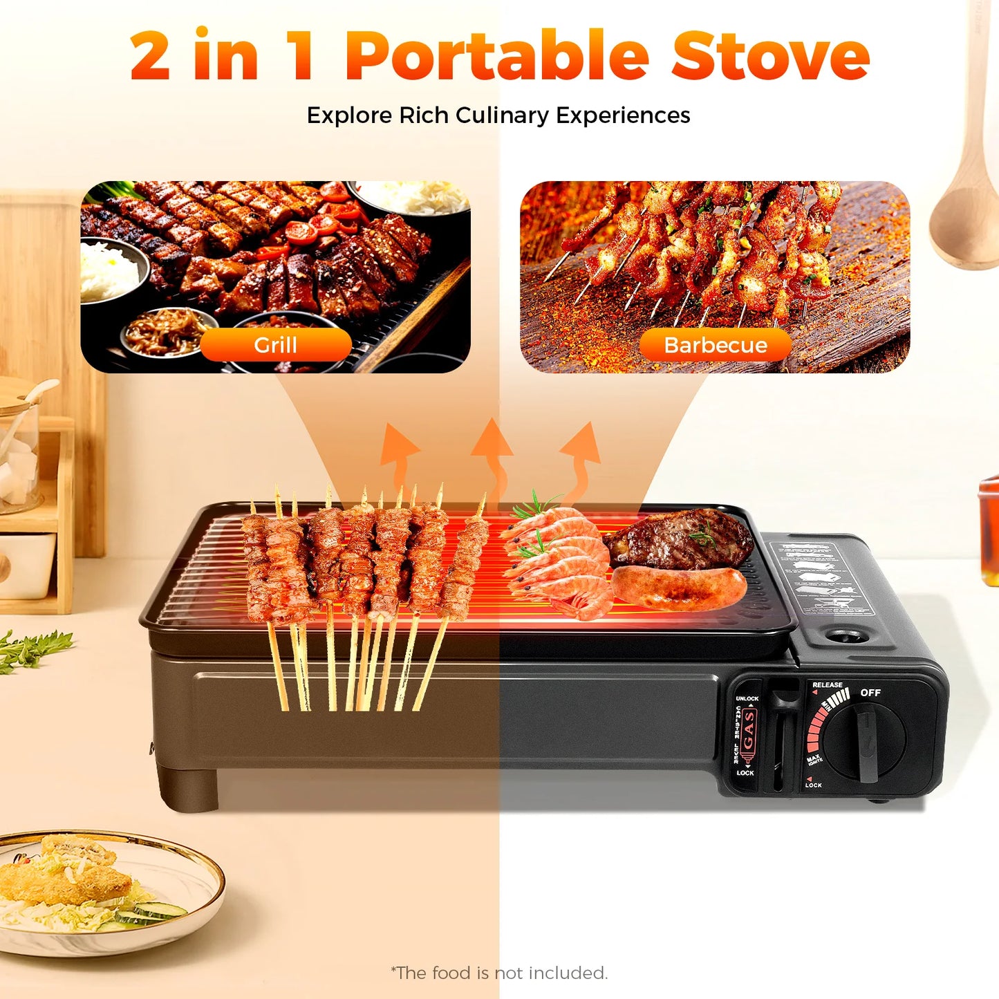 Portable Camping Gas Stove With Ignition For Hiking And Trekking