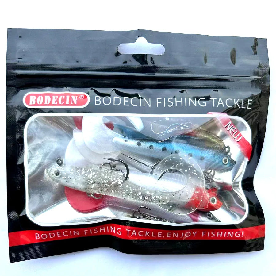 6 Pack Soft Silicone Wobblers For Sea Bass Pike Carp