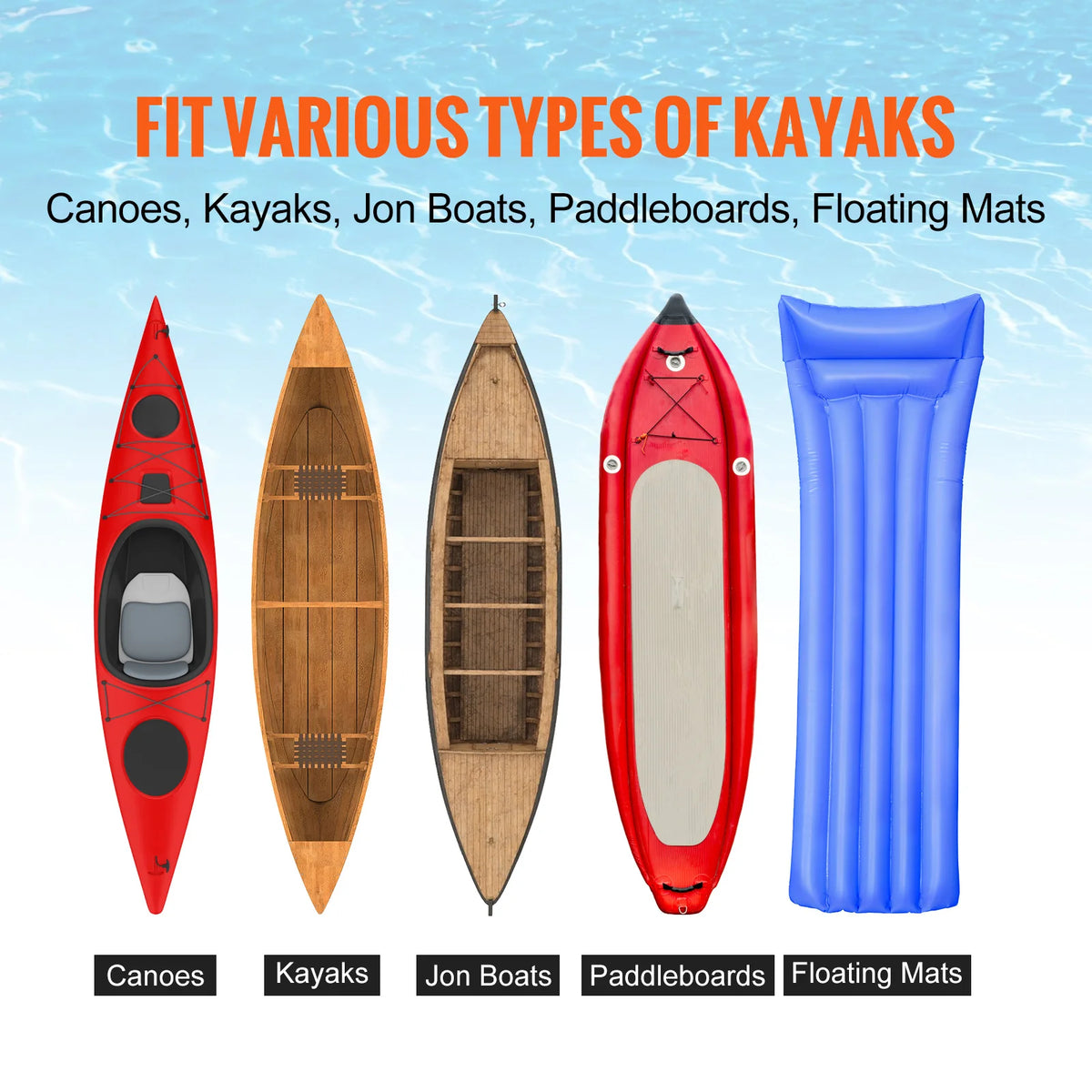 SucceBuy Durable Kayak Cart For Canoe And Paddleboard Transport