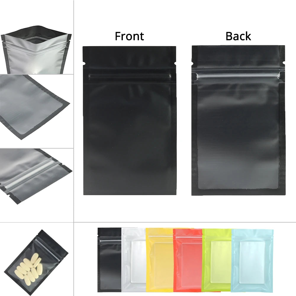 VoluPack Resealable Zip Bags Heat Sealable Pouches With Frosted Window