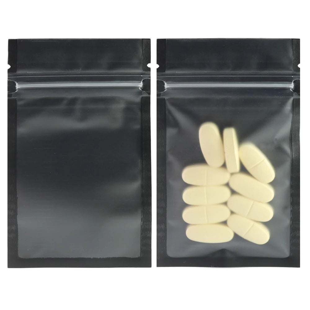 VoluPack Resealable Zip Bags Heat Sealable Pouches With Frosted Window