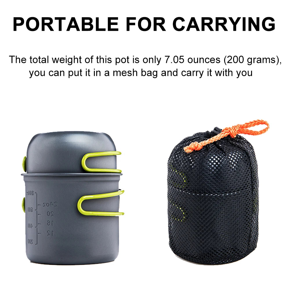 Widesea Ultralight Camping Cooking Utensils And Pot Set For Travel