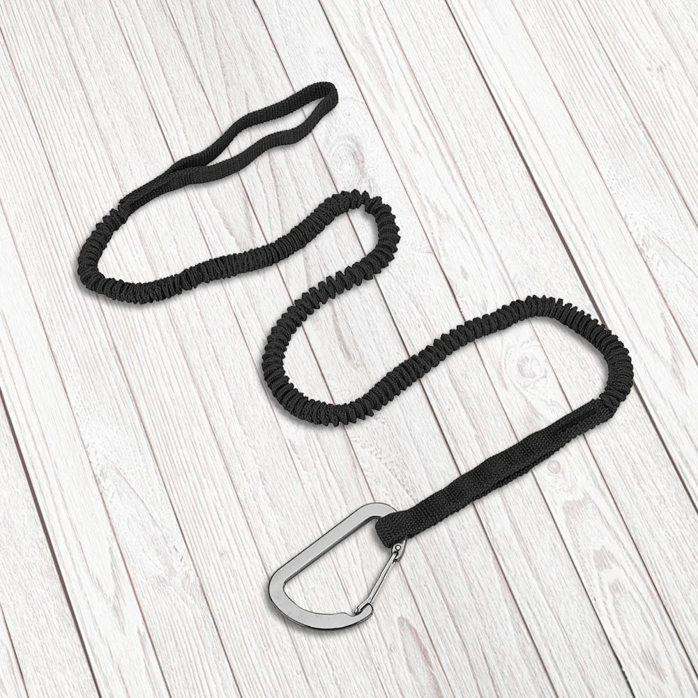 MOJOYCE Kayak Paddle Leash Adjustable Elastic Lanyard