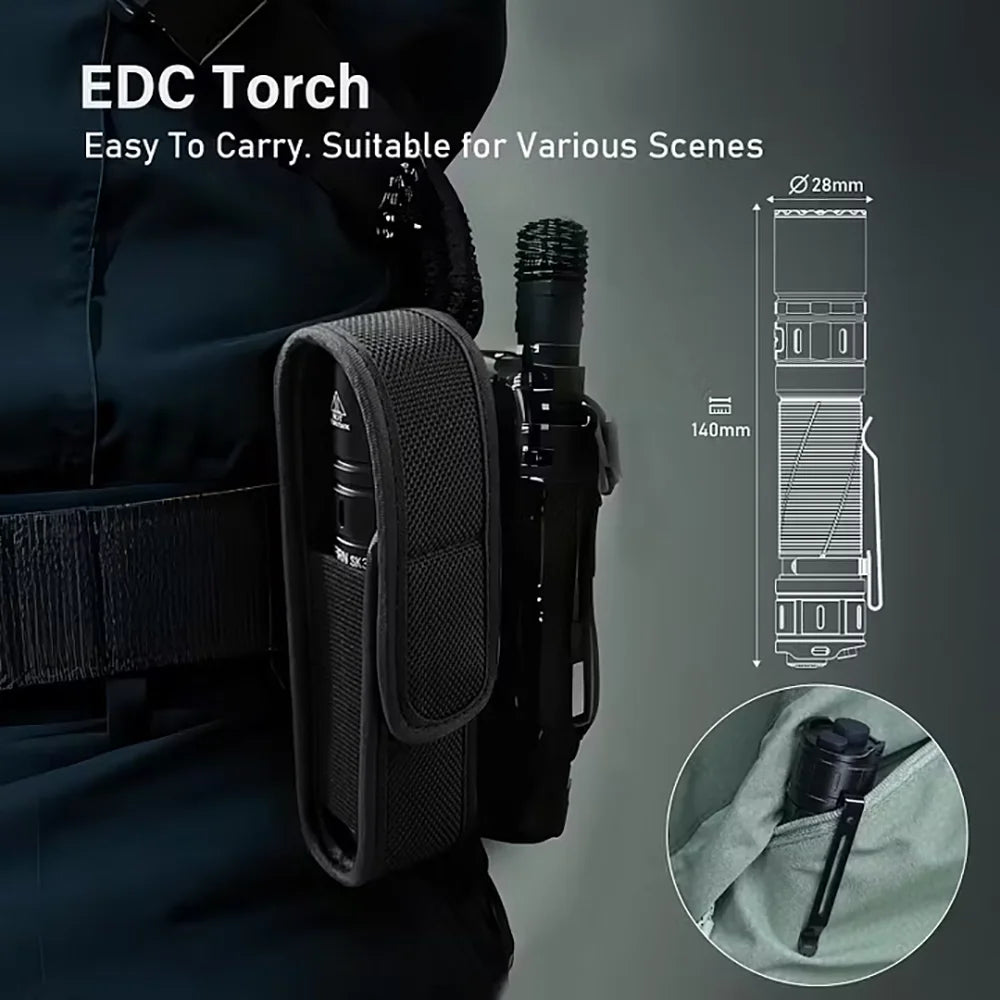 Sofirn SK30 2800LM Tactical Flashlight SFT70 LED Light USB C Rechargeable Torch