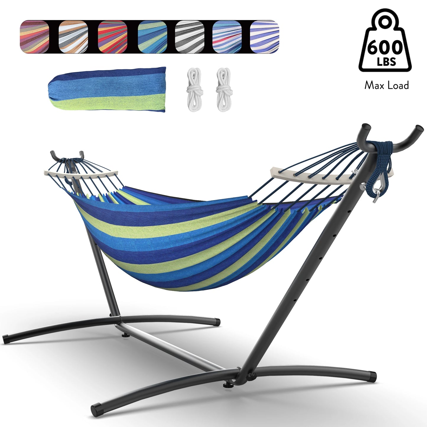 GYROOR Adjustable Stand Hammock With 600Lb Capacity And Storage Bag