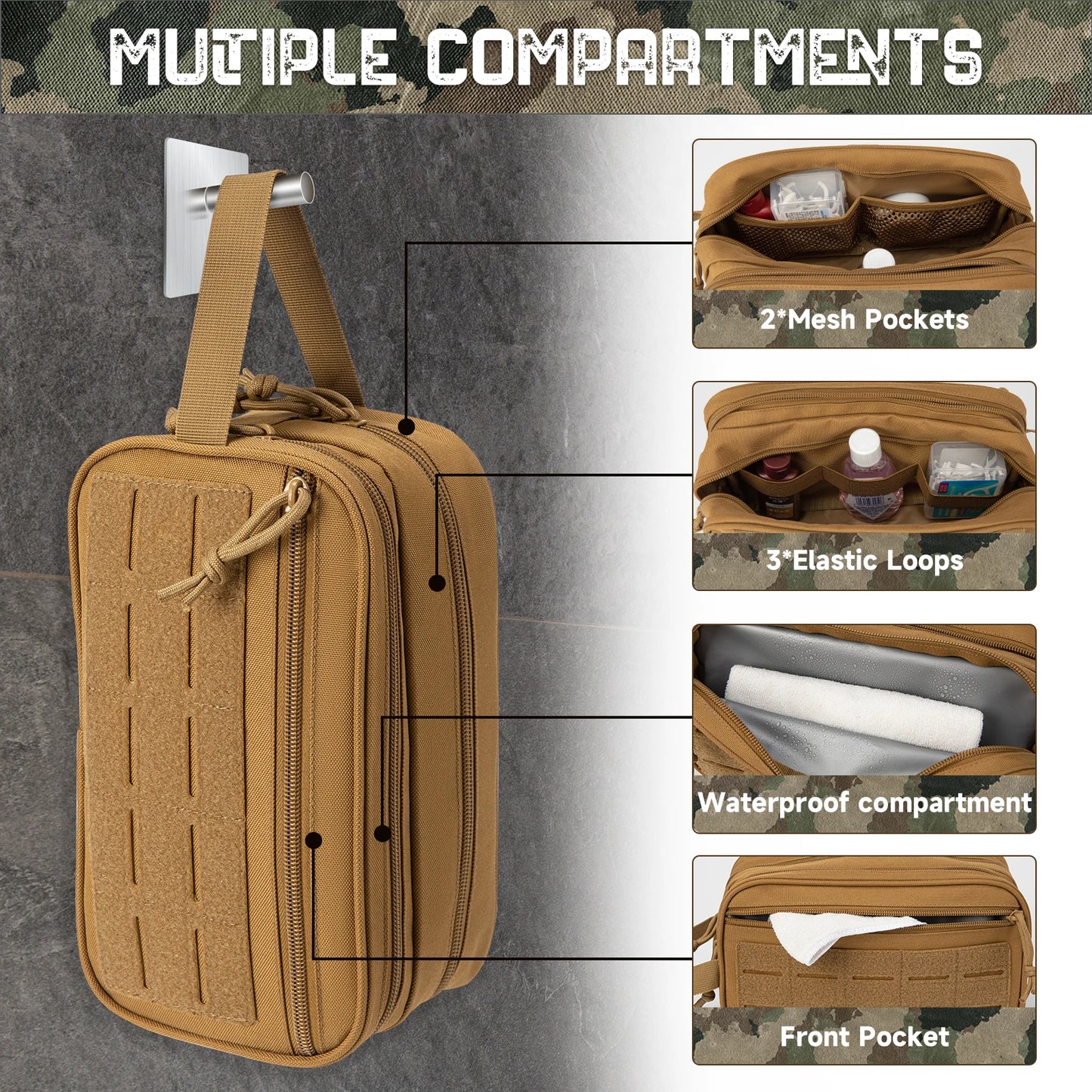 ReFire Gear Mens Tactical Toiletry Bag EDC Travel Kit
