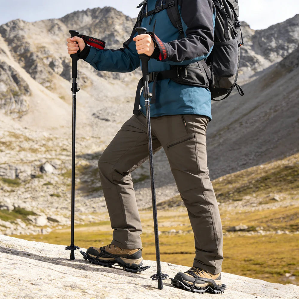 Okhealing Ultralight Carbon Fiber Trekking Poles With Shock Absorption