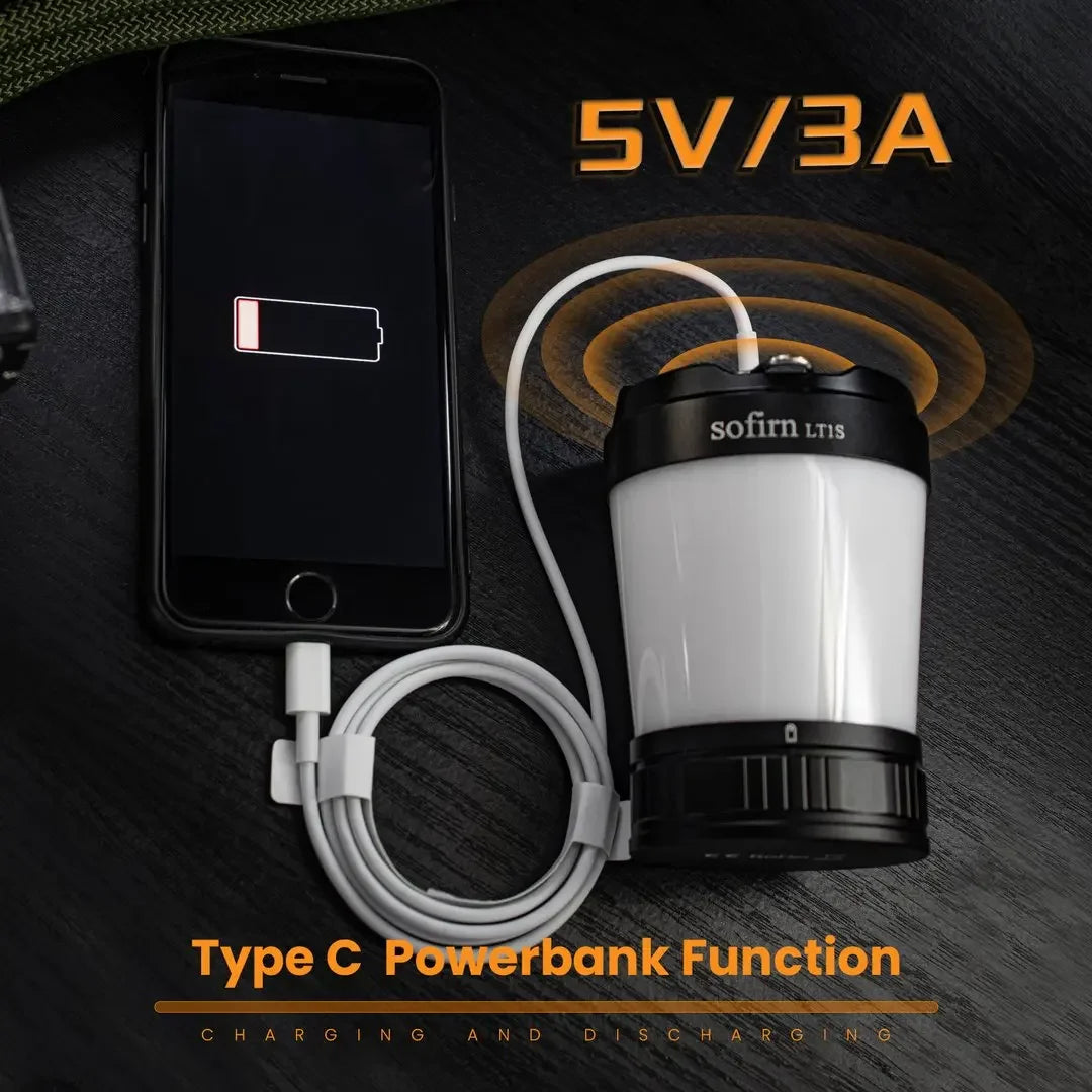 Sofirn LT1S Camping Light USB C 21700 Rechargeable Reverse Charging