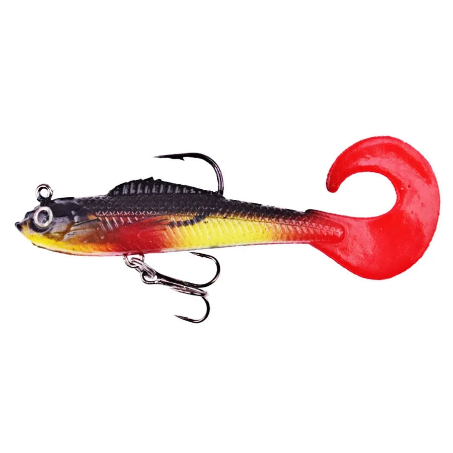 6 Pack Soft Silicone Wobblers For Sea Bass Pike Carp