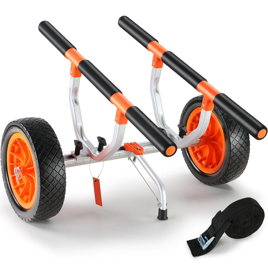 SucceBuy Kayak Cart 450lbs Detachable Canoe Trolley Adjustable Width