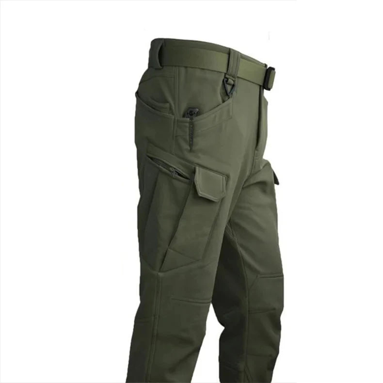 Chrck Men's Waterproof Windproof Softshell Hiking Jacket Set With Fleece