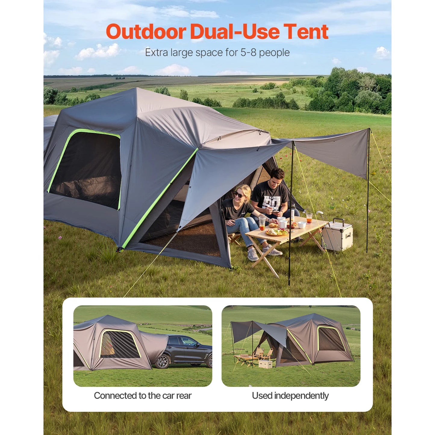 SucceBuy SUV Tent Waterproof Double Layer Design For Camping