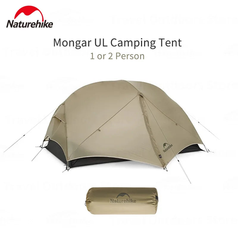 Naturehike Mongar UL Camping Tent Three Season Waterproof Lightweight Nylon