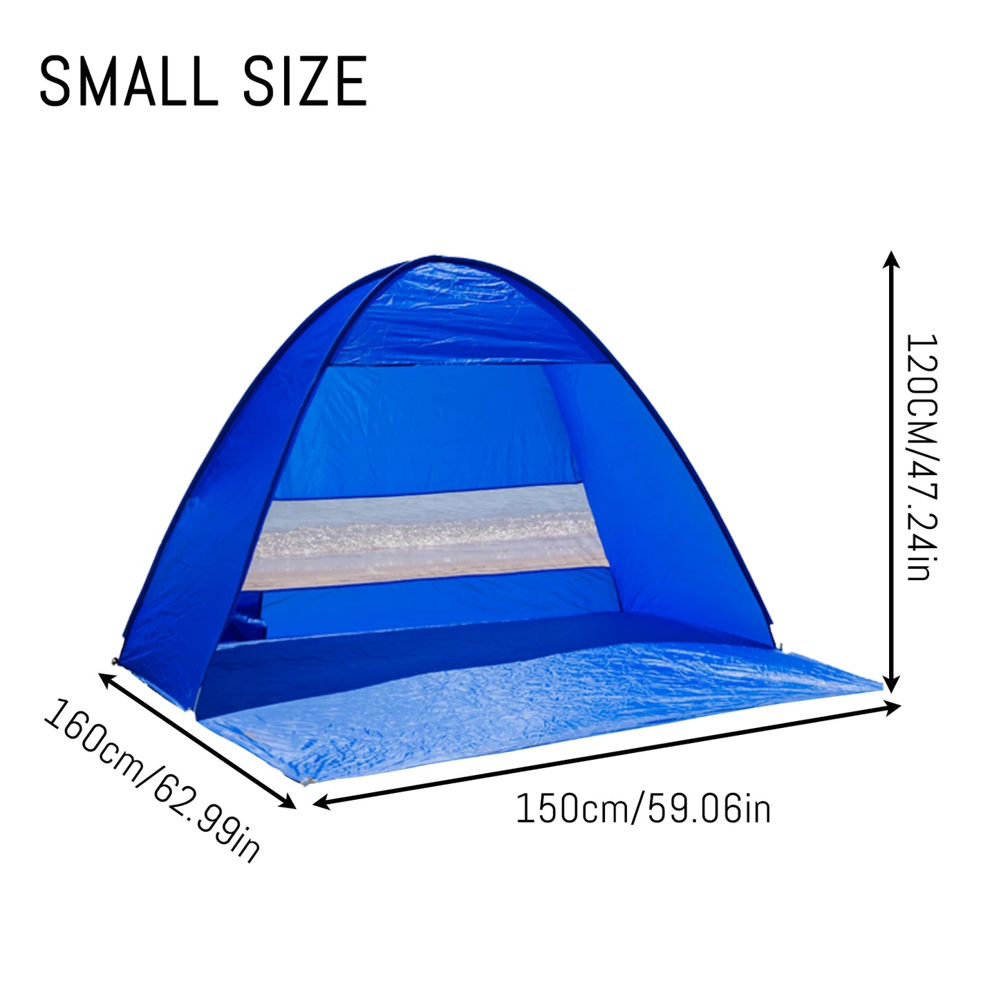 Pakicetus Pop-Up Beach Tent With Handbag, Compact Folding Design