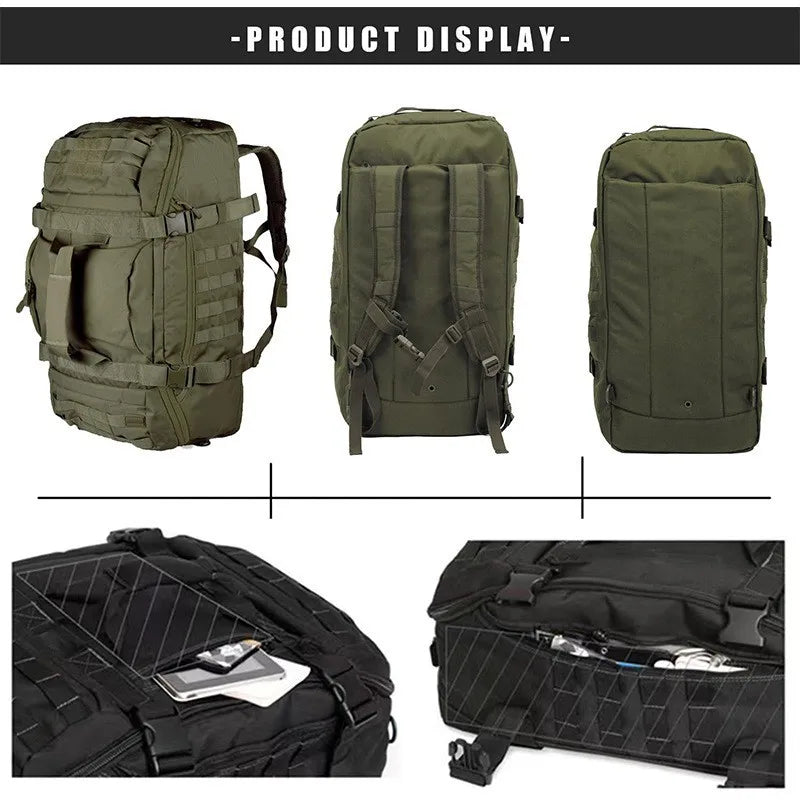 LQARMY 3 Way Duffle Bag Backpack Crossbody Travel Tote