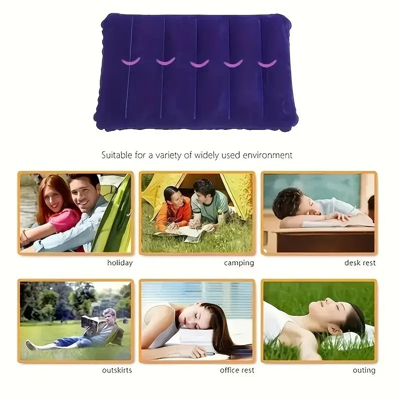 Air Cushion Pillows Inflatable For Camping And Travel Backrest