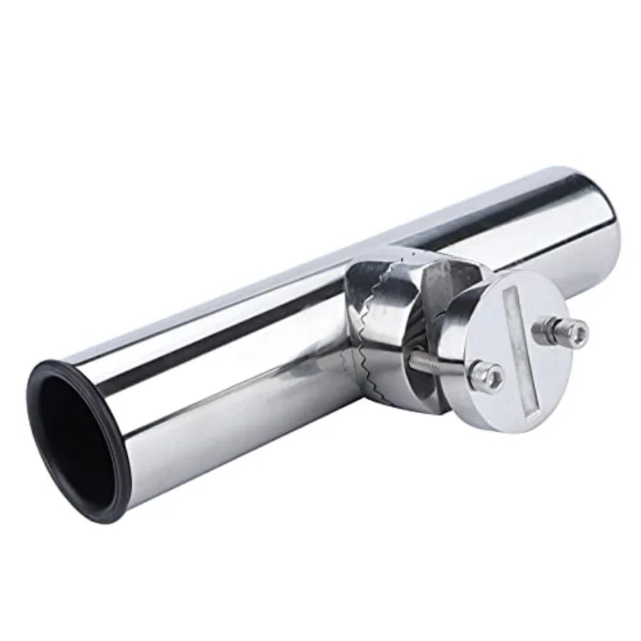 Stainless Steel Boat Rail Mount Fishing Rod Holders Clamp On 2 Pack