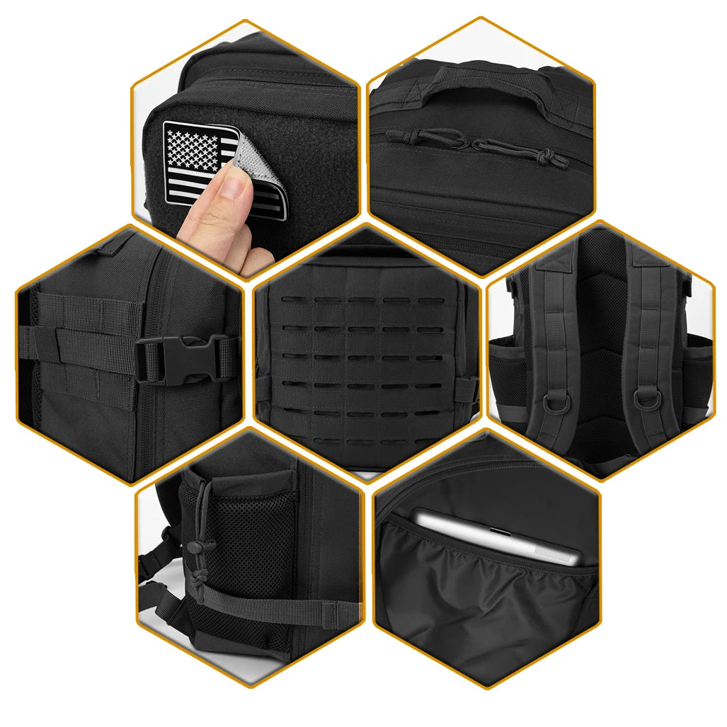 ReFire Gear Tactical Backpack MOLLE Outdoor Unisex Hiking Survival Bag