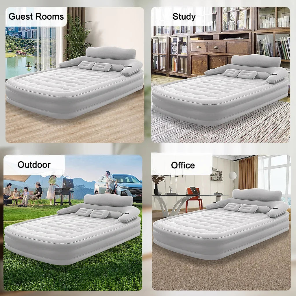 2 Person Built-In Pump Camping Mattress PVC Inflatable