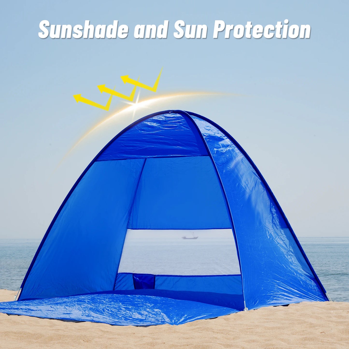 Pakicetus Pop-Up Beach Tent With Handbag, Compact Folding Design