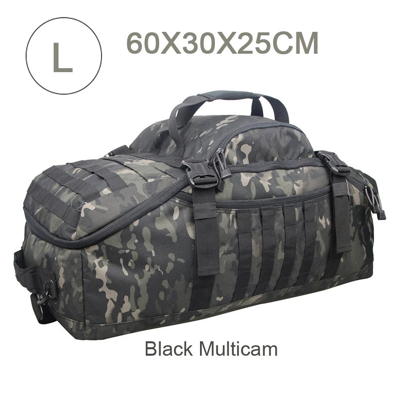 LQARMY 3 Way Duffle Bag Backpack Crossbody Travel Tote