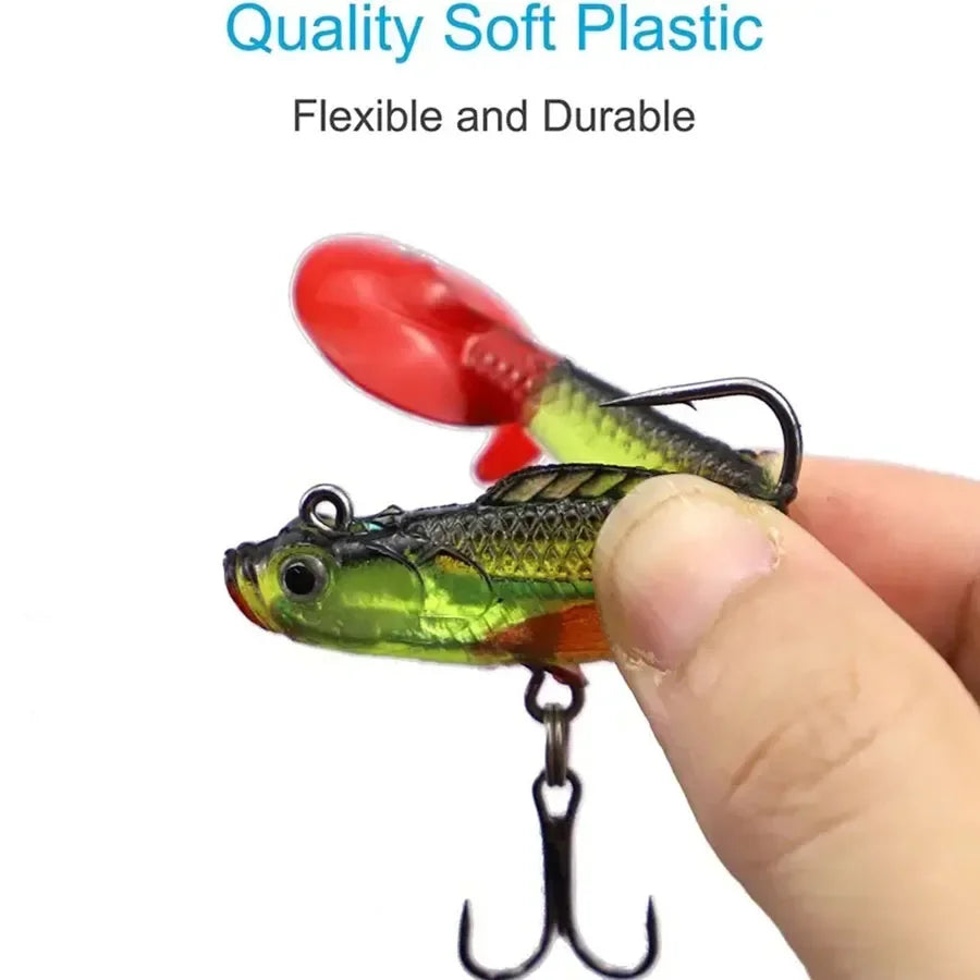 6 Pack Soft Silicone Wobblers For Sea Bass Pike Carp