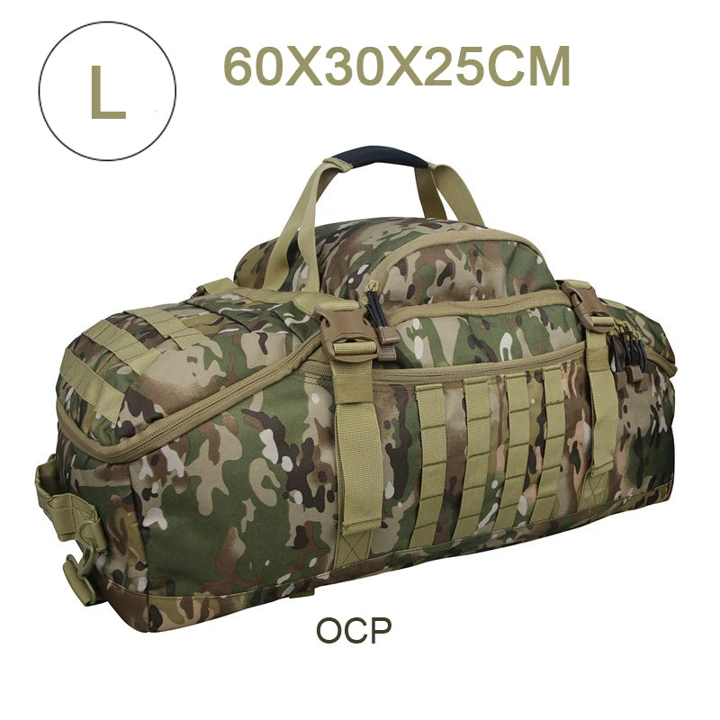 LQARMY 3 Way Duffle Bag Backpack Crossbody Travel Tote