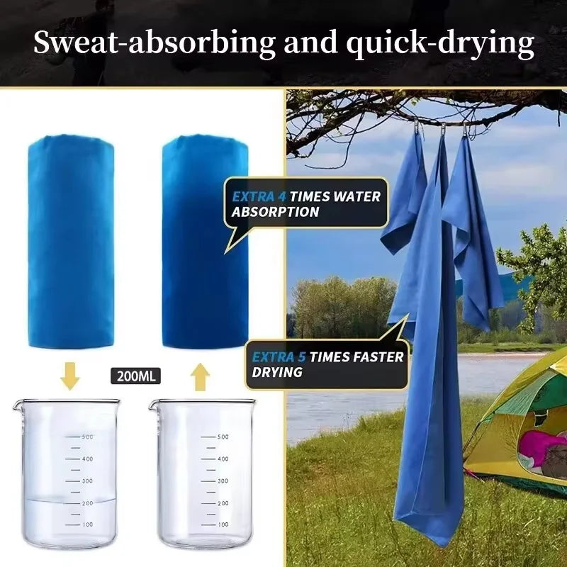 Quick-Drying Microfiber Sports Towel For Gym Camping Running Beach