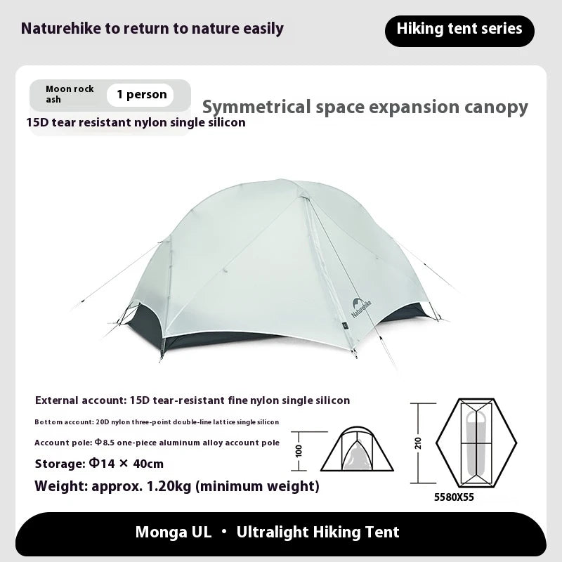 Naturehike Mongar UL Camping Tent Three Season Waterproof Lightweight Nylon