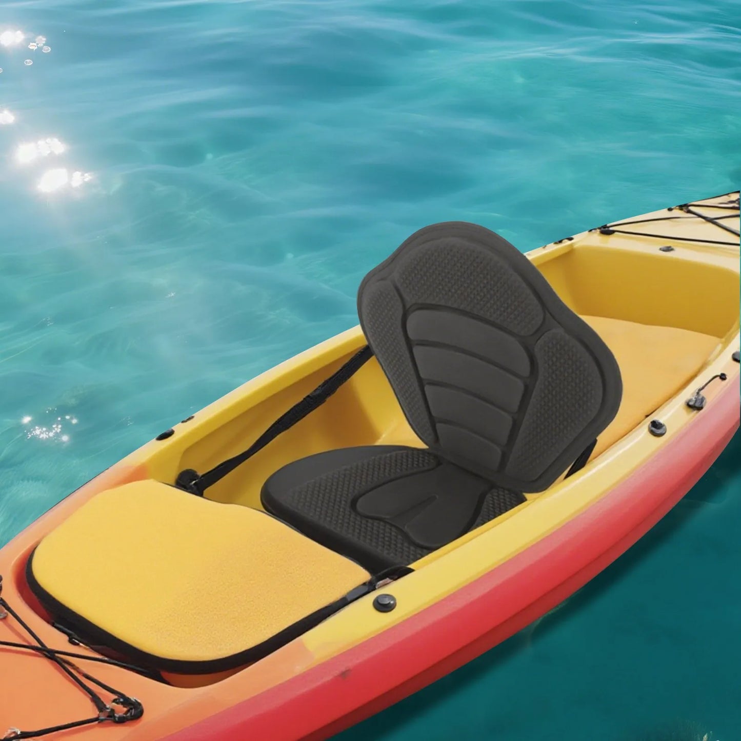 Kayak Seat Adjustable for Kayaks Canoes Paddleboards Thickened Cushion with Metal Buckles and High Density Sponge Filling