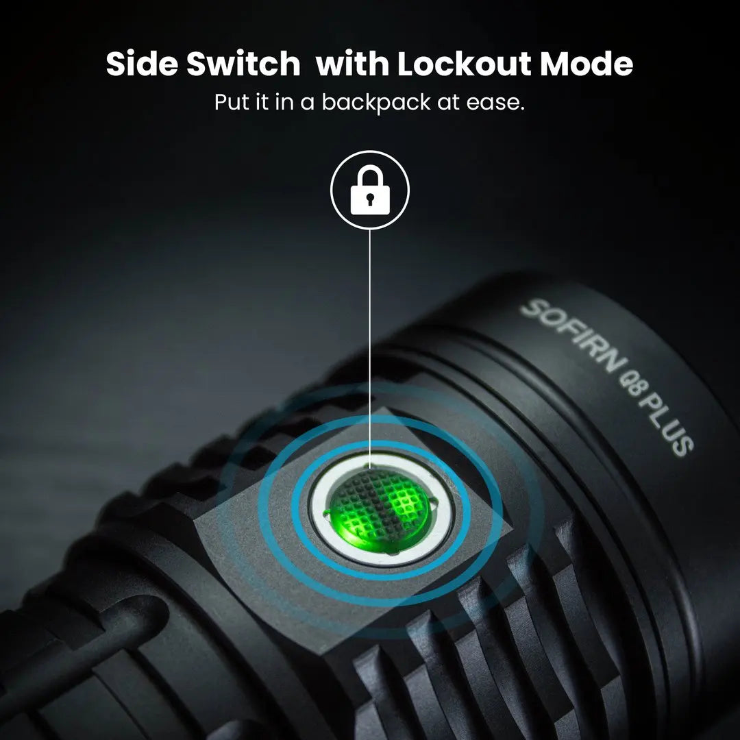 Sofirn Q8 Plus 16000 Lumen USB C Rechargeable LED Flashlight