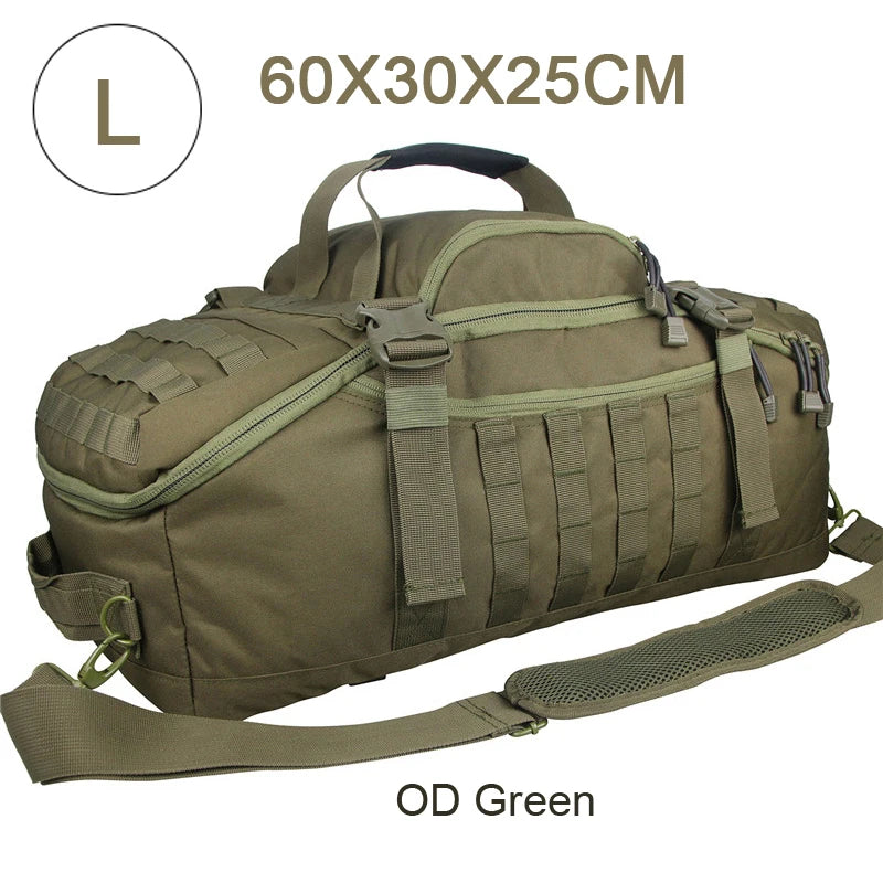 LQARMY 3 Way Duffle Bag Backpack Crossbody Travel Tote