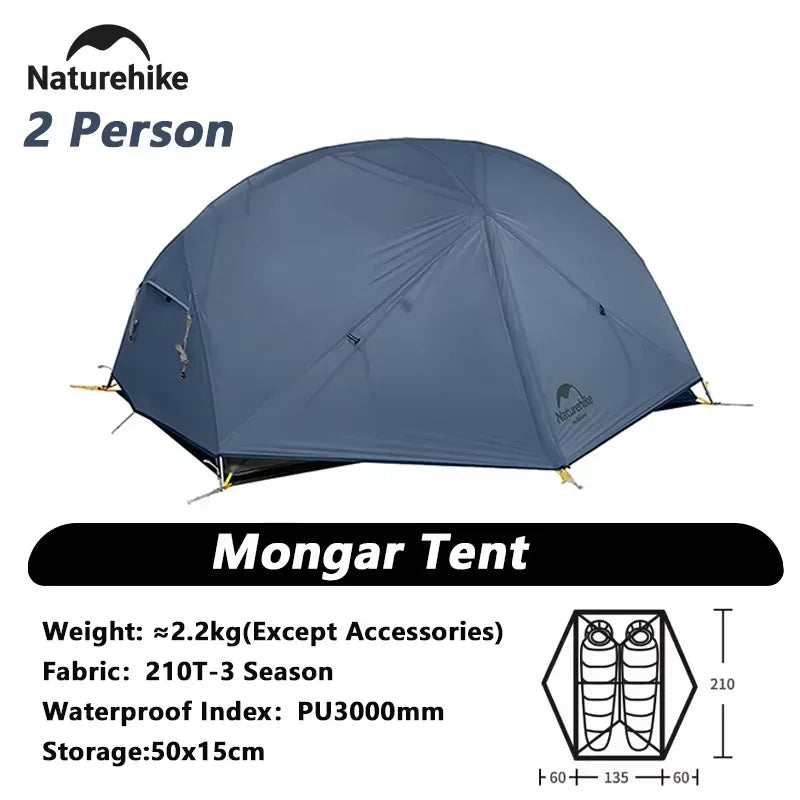 Naturehike Mongar Ultralight Tent Waterproof PU3000mm Outdoor Travel