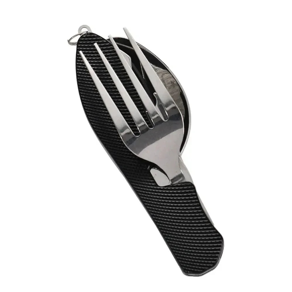 Foldable Camping Utensil Set Knife Fork Spoon For Outdoor Travel