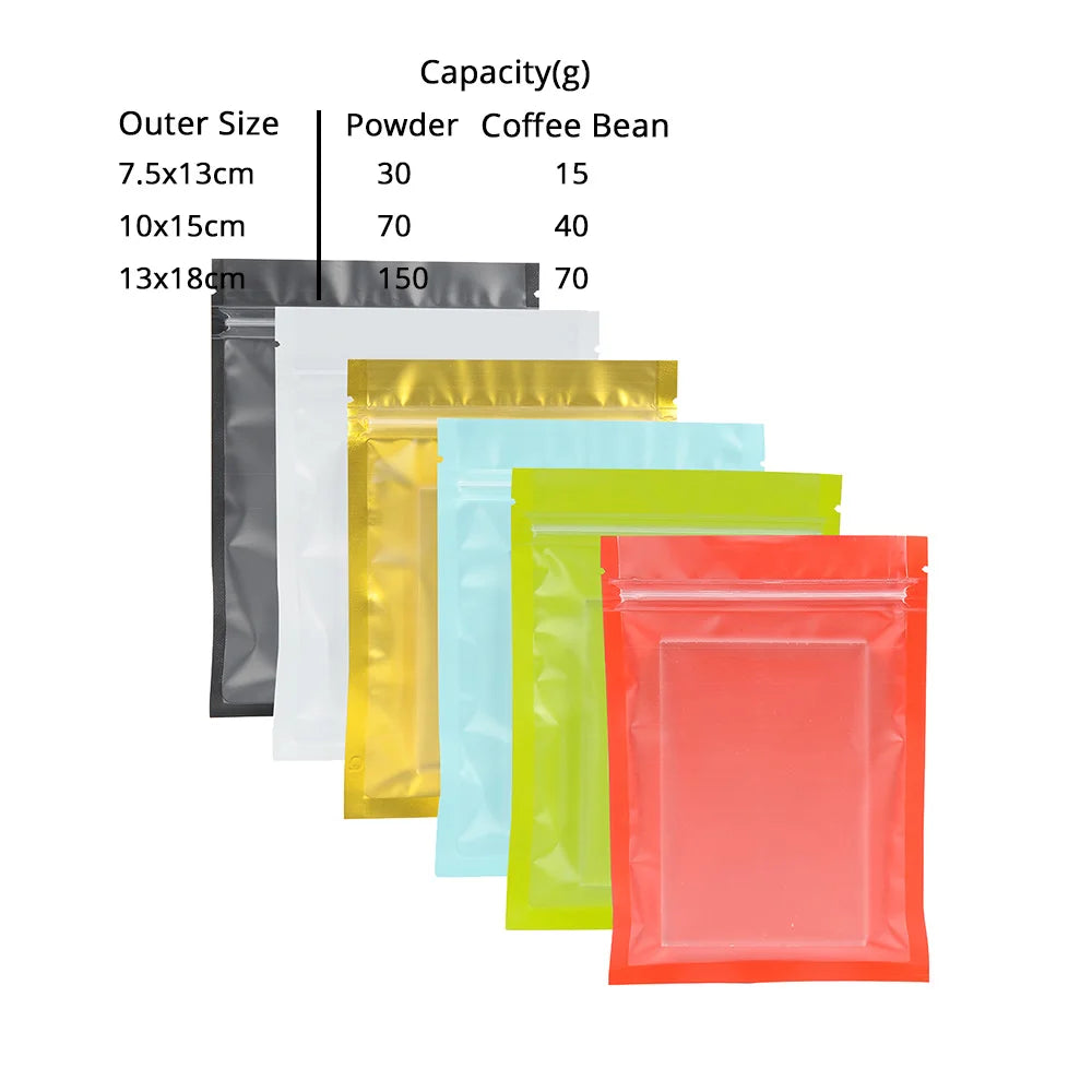 VoluPack Resealable Zip Bags Heat Sealable Pouches With Frosted Window