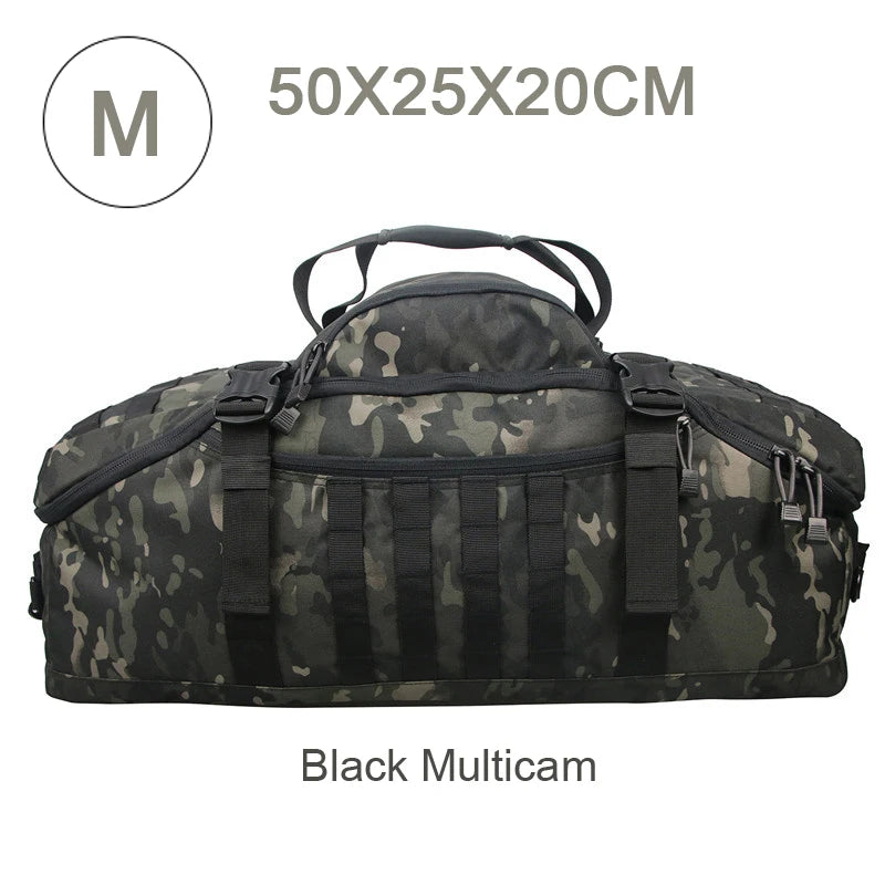 LQARMY 3 Way Duffle Bag Backpack Crossbody Travel Tote