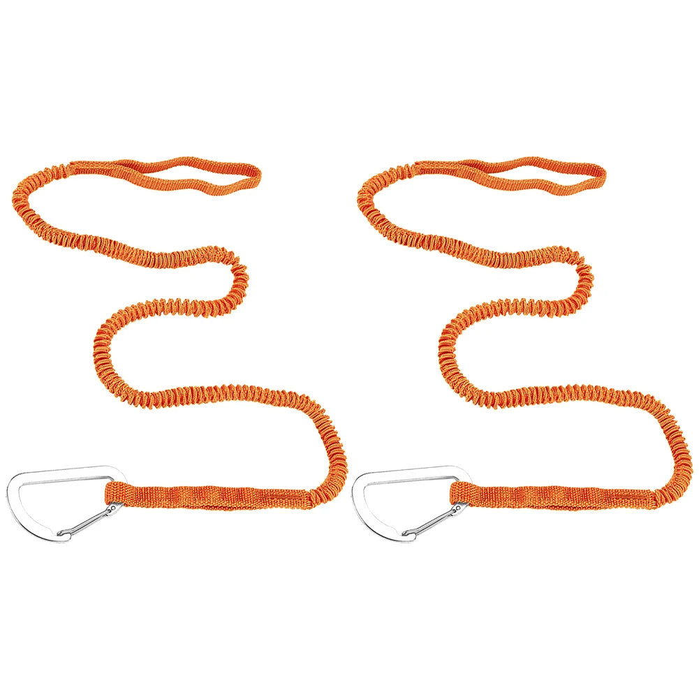 MOJOYCE Kayak Paddle Leash Adjustable Elastic Lanyard