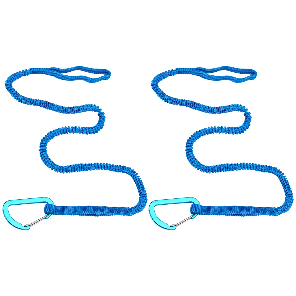 MOJOYCE Kayak Paddle Leash Adjustable Elastic Lanyard