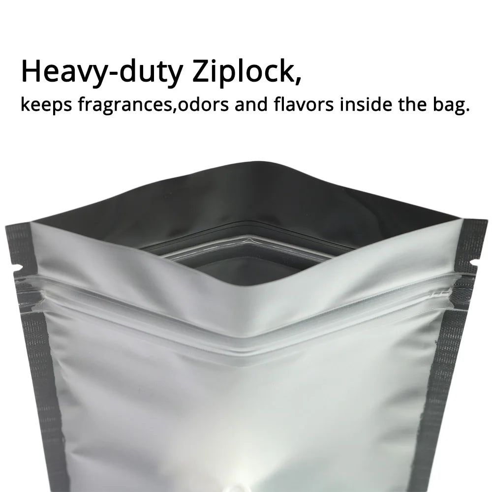 VoluPack Resealable Zip Bags Heat Sealable Pouches With Frosted Window