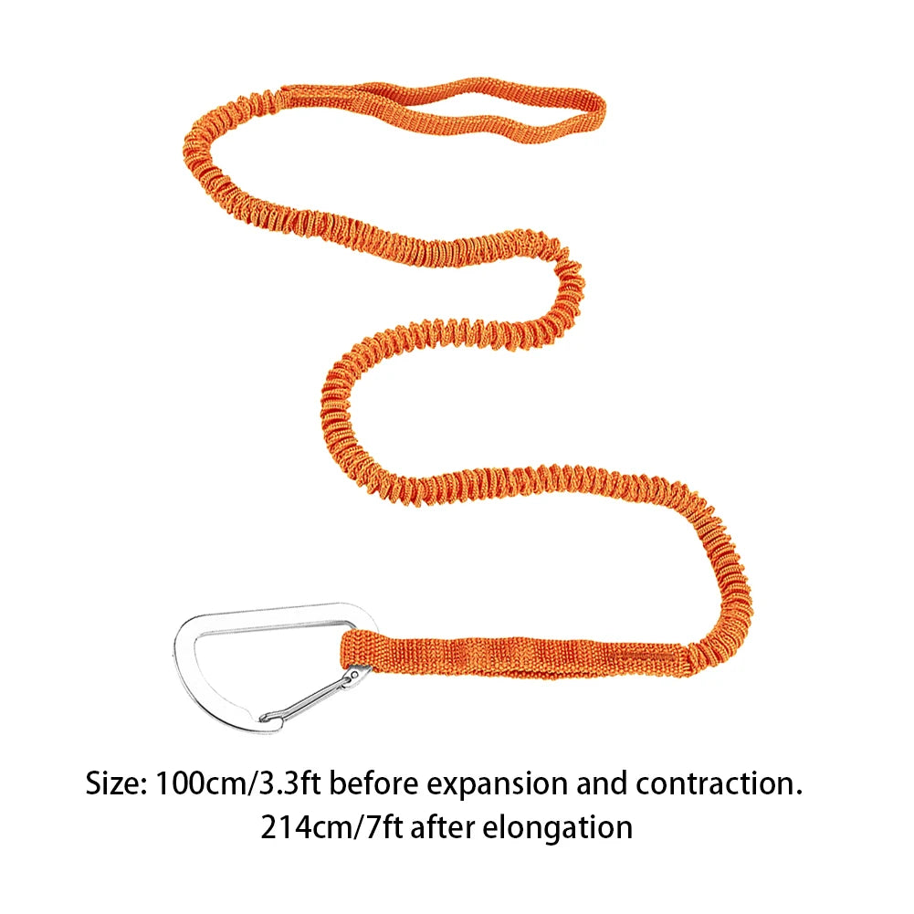 MOJOYCE Kayak Paddle Leash Adjustable Elastic Lanyard