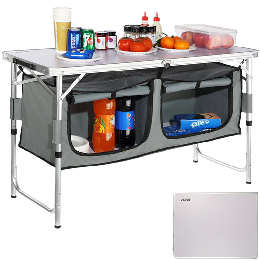 SucceBuy Folding Camping Kitchen Table Quick Setup For Outdoors