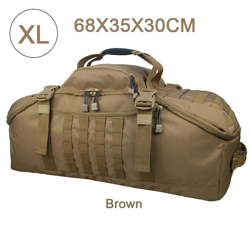 LQARMY 3 Way Duffle Bag Backpack Crossbody Travel Tote