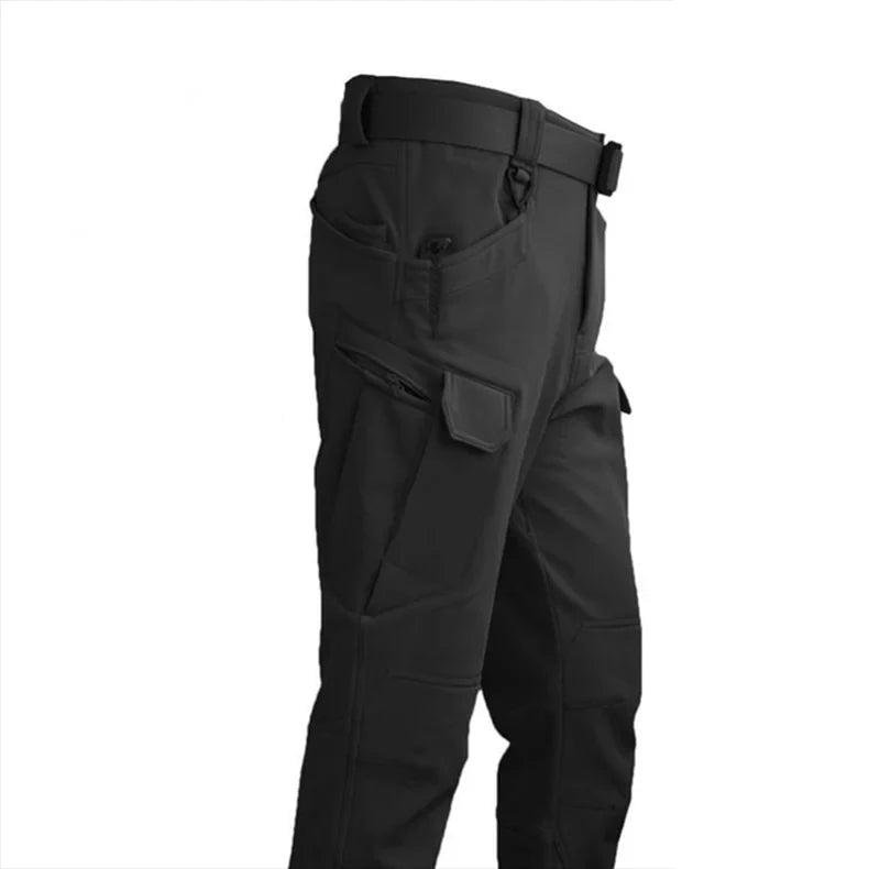 Chrck Men's Waterproof Windproof Softshell Hiking Jacket Set With Fleece