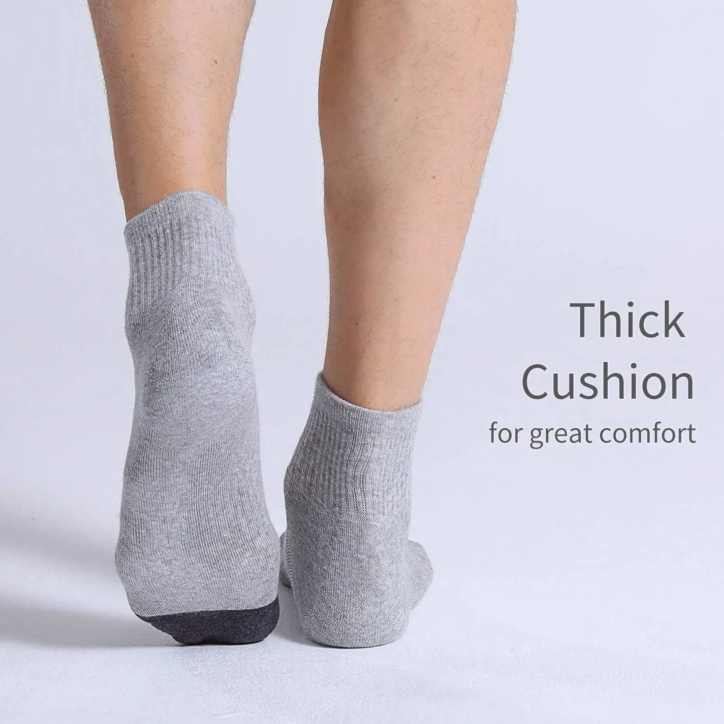 Men's Athletic Cushioned Ankle Socks For Sports Running