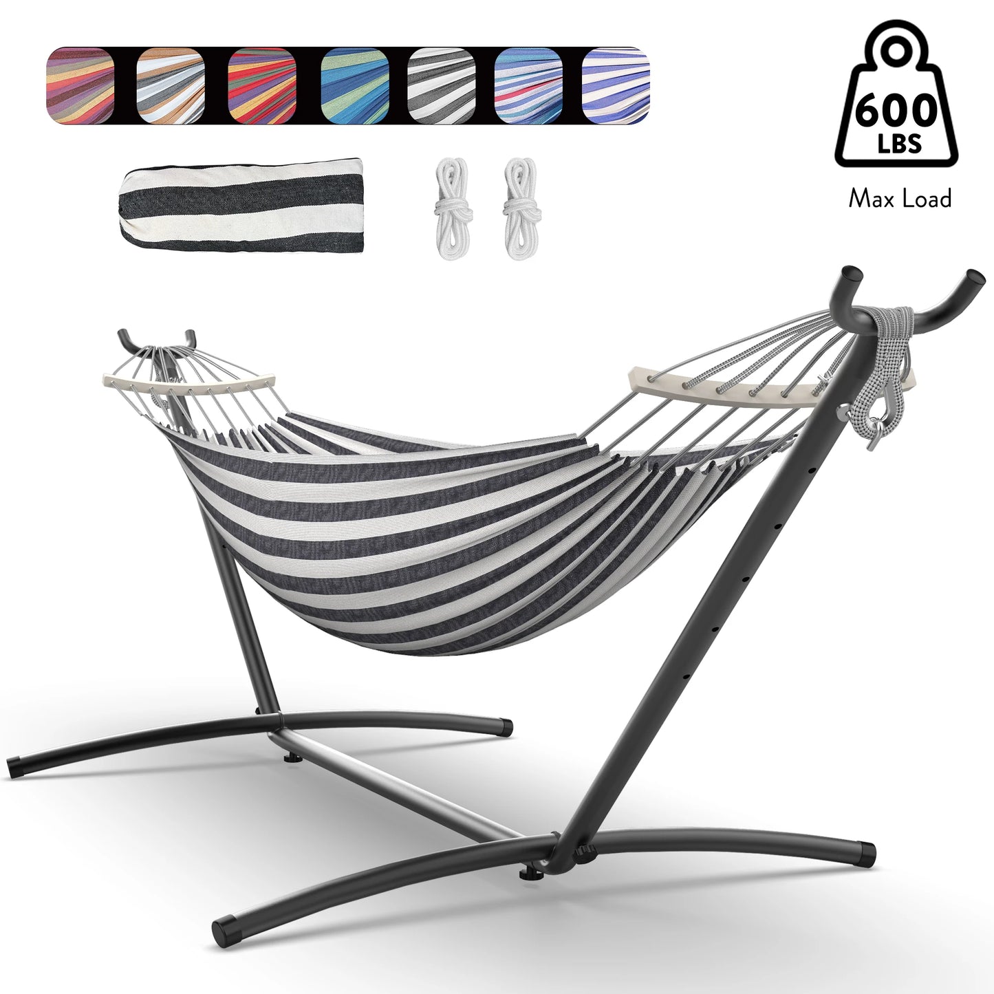 GYROOR Adjustable Stand Hammock With 600Lb Capacity And Storage Bag