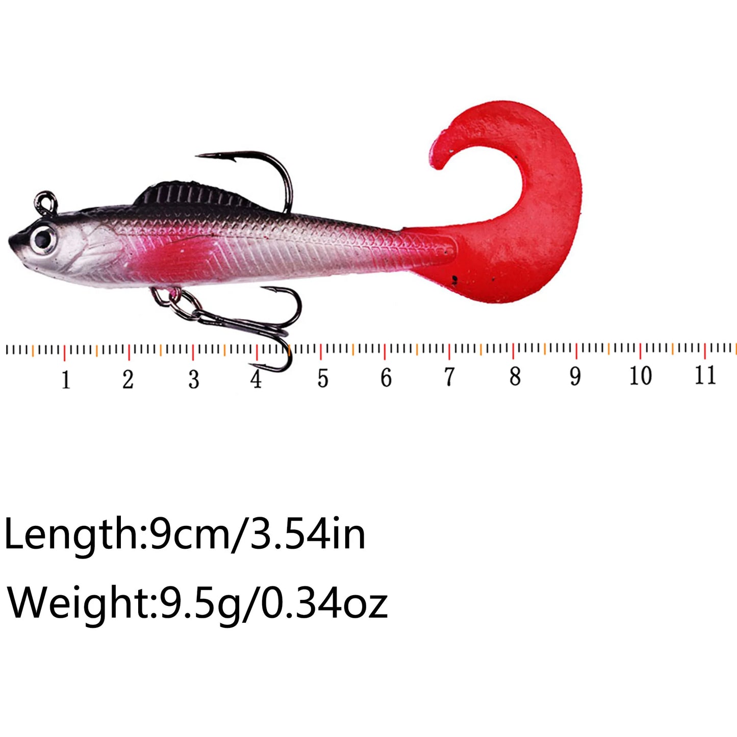 6 Pack Soft Silicone Wobblers For Sea Bass Pike Carp