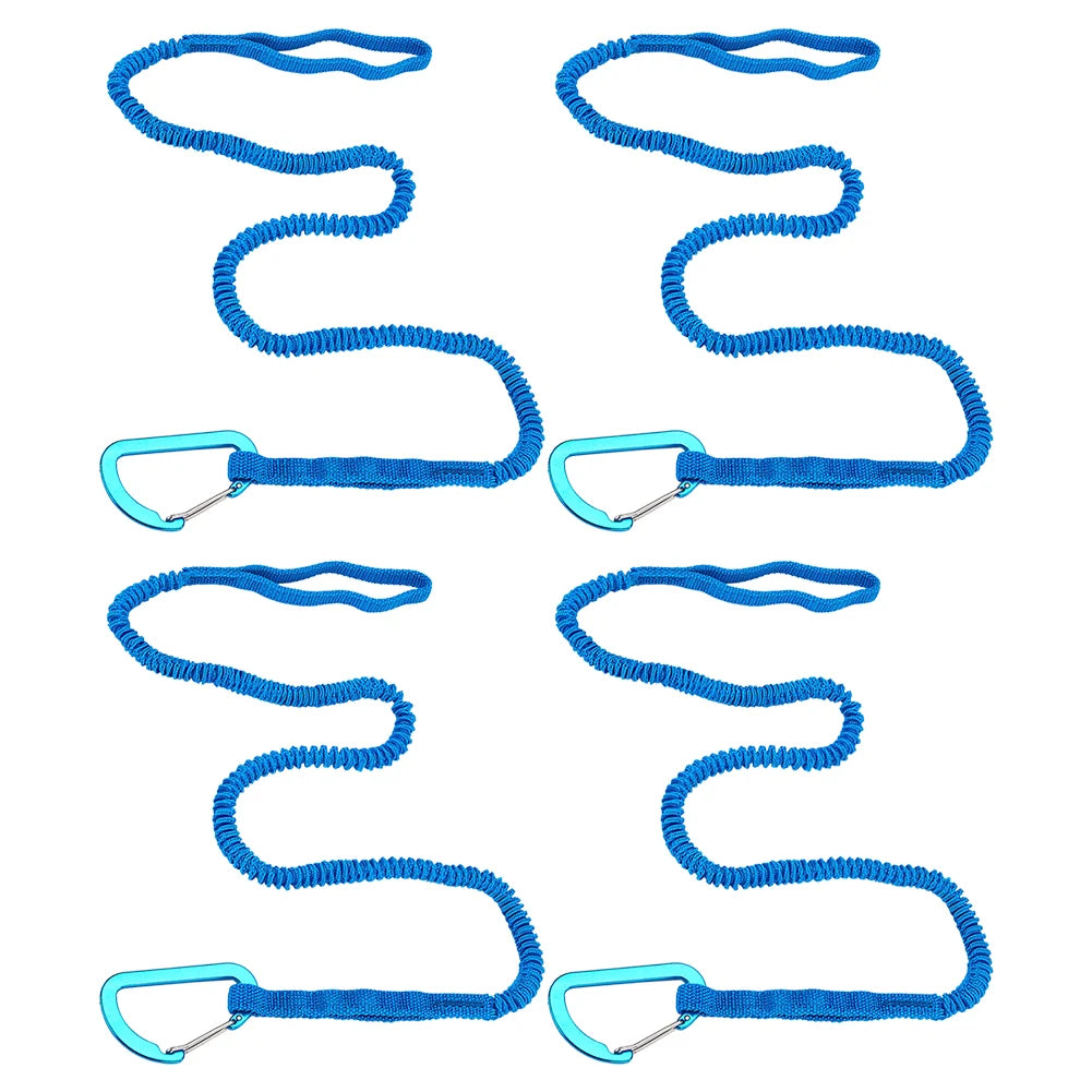 MOJOYCE Kayak Paddle Leash Adjustable Elastic Lanyard