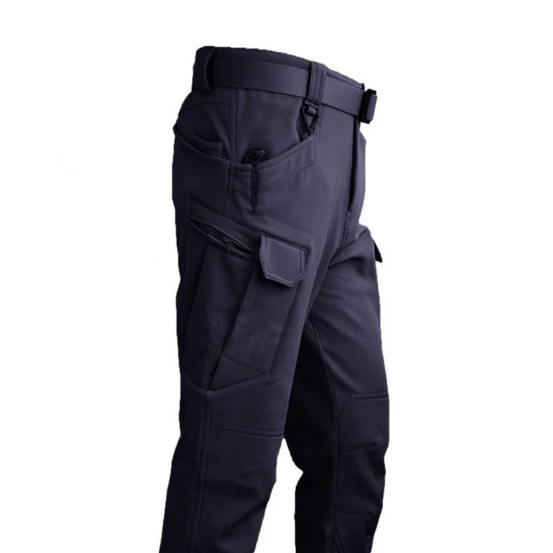 Chrck Men's Waterproof Windproof Softshell Hiking Jacket Set With Fleece