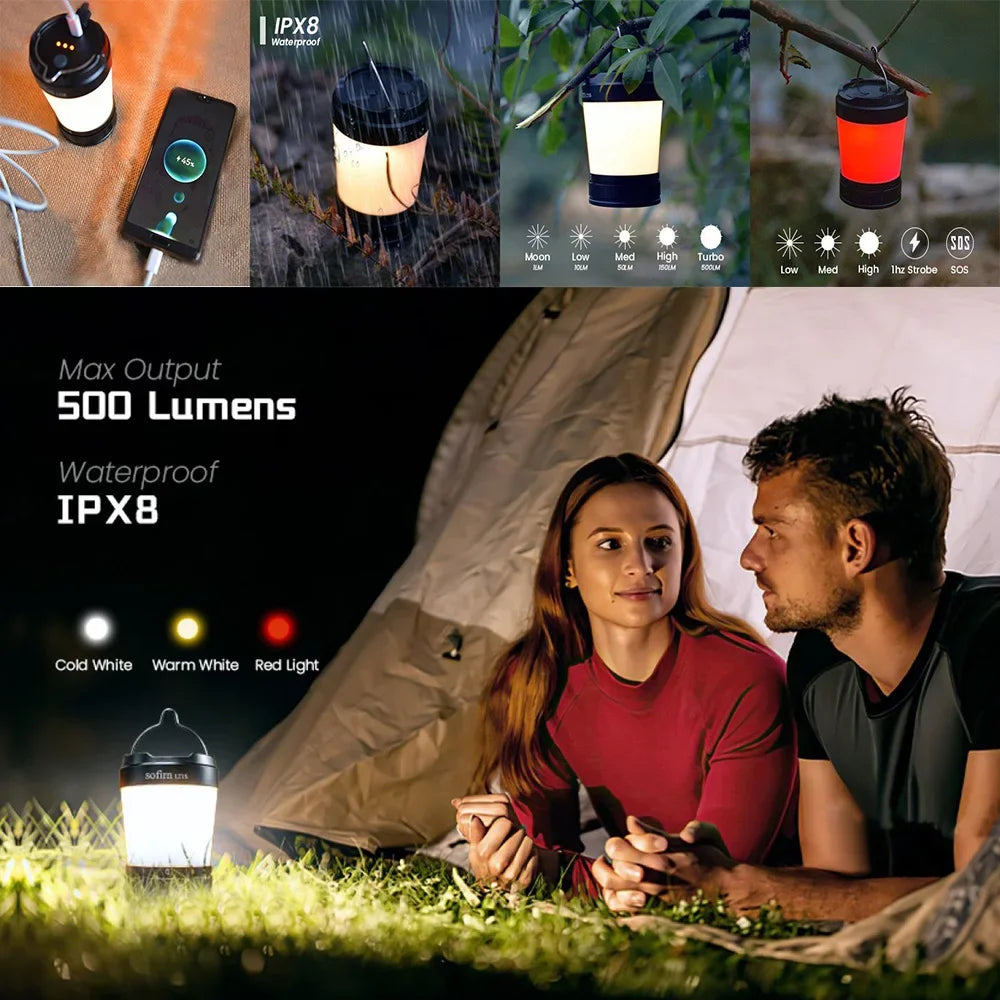 Sofirn LT1S Camping Light USB C 21700 Rechargeable Reverse Charging