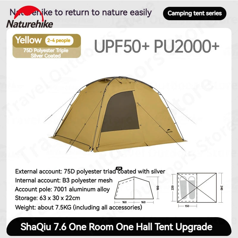 Naturehike Dune Camping Tent For Two People Four Season Ultralight